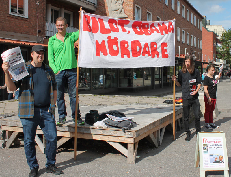 Manifestation i Sandviken.