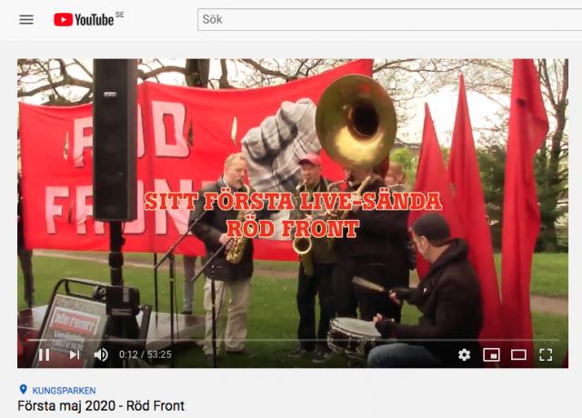 Här kan du ser Röd front 1 maj 2020 | Kommunistiska Partiet